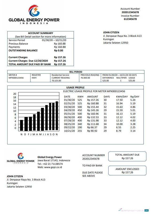 download download Indonesia Global Energy Power utility bill
